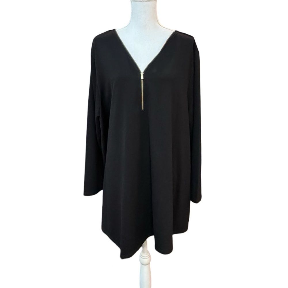 NWT Eaze Wear by Anthony blouse.  3/4 sleeves.  Black. Size 3X